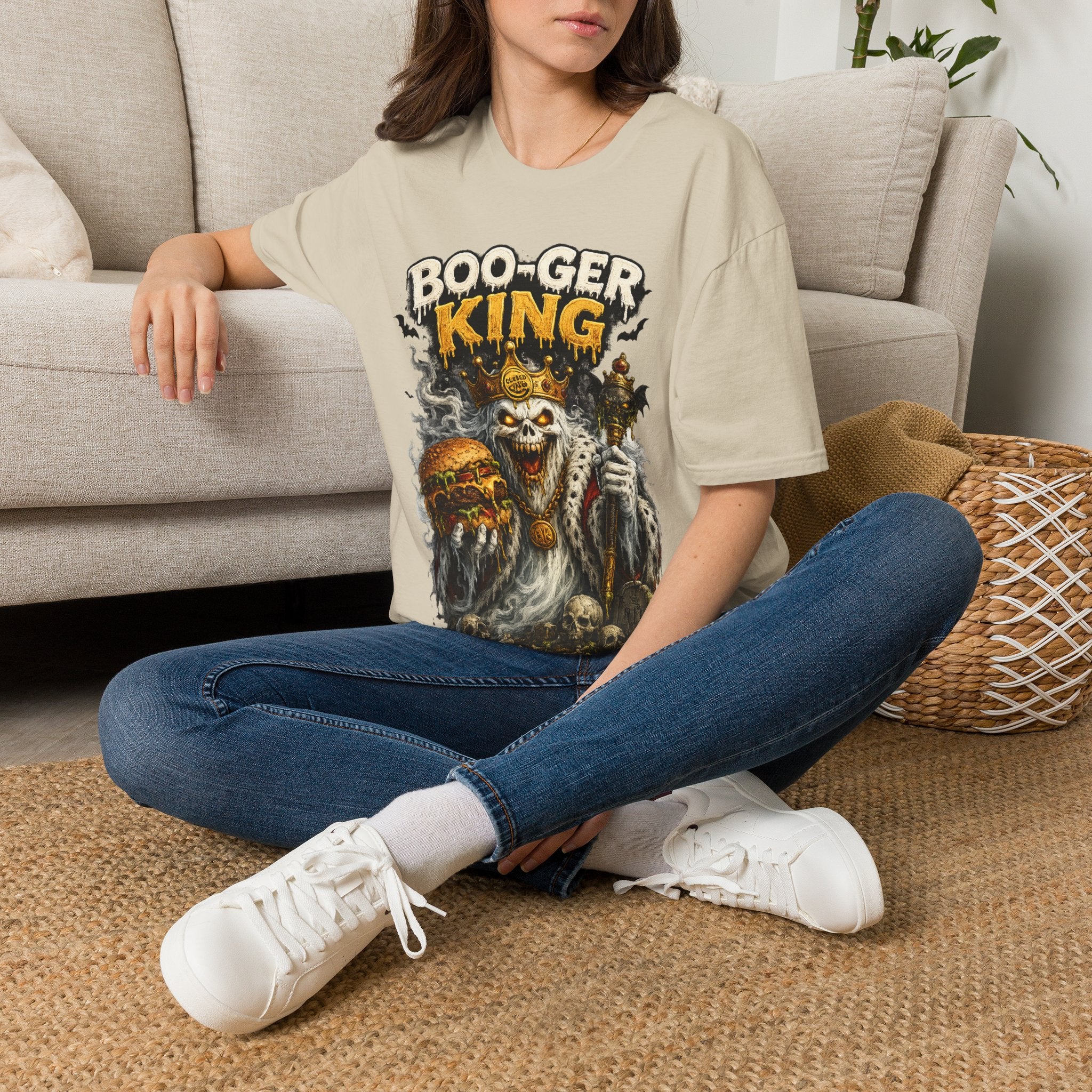 Boo-ger King Halloween T-Shirt — Spooky Skull King Graphic Tee