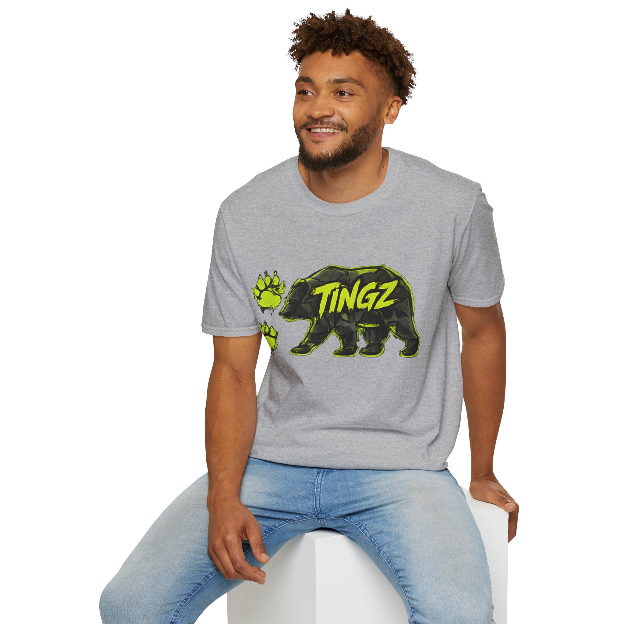Bear TINGZ Paw Graphic T-Shirt —  Neon Logo