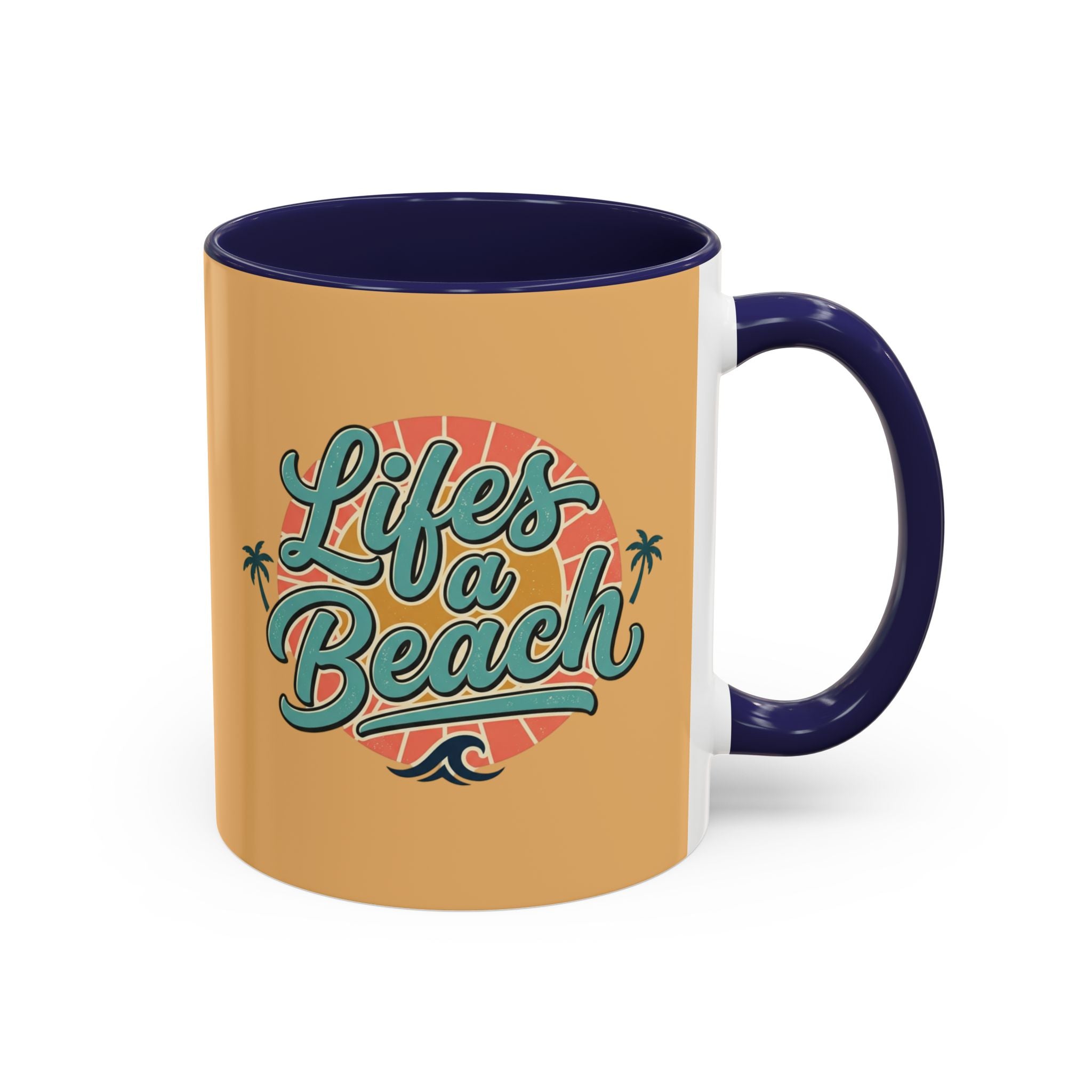 Life's a Beach Coffee Mug — Retro Beach Vibes 11/15oz Accent Mug