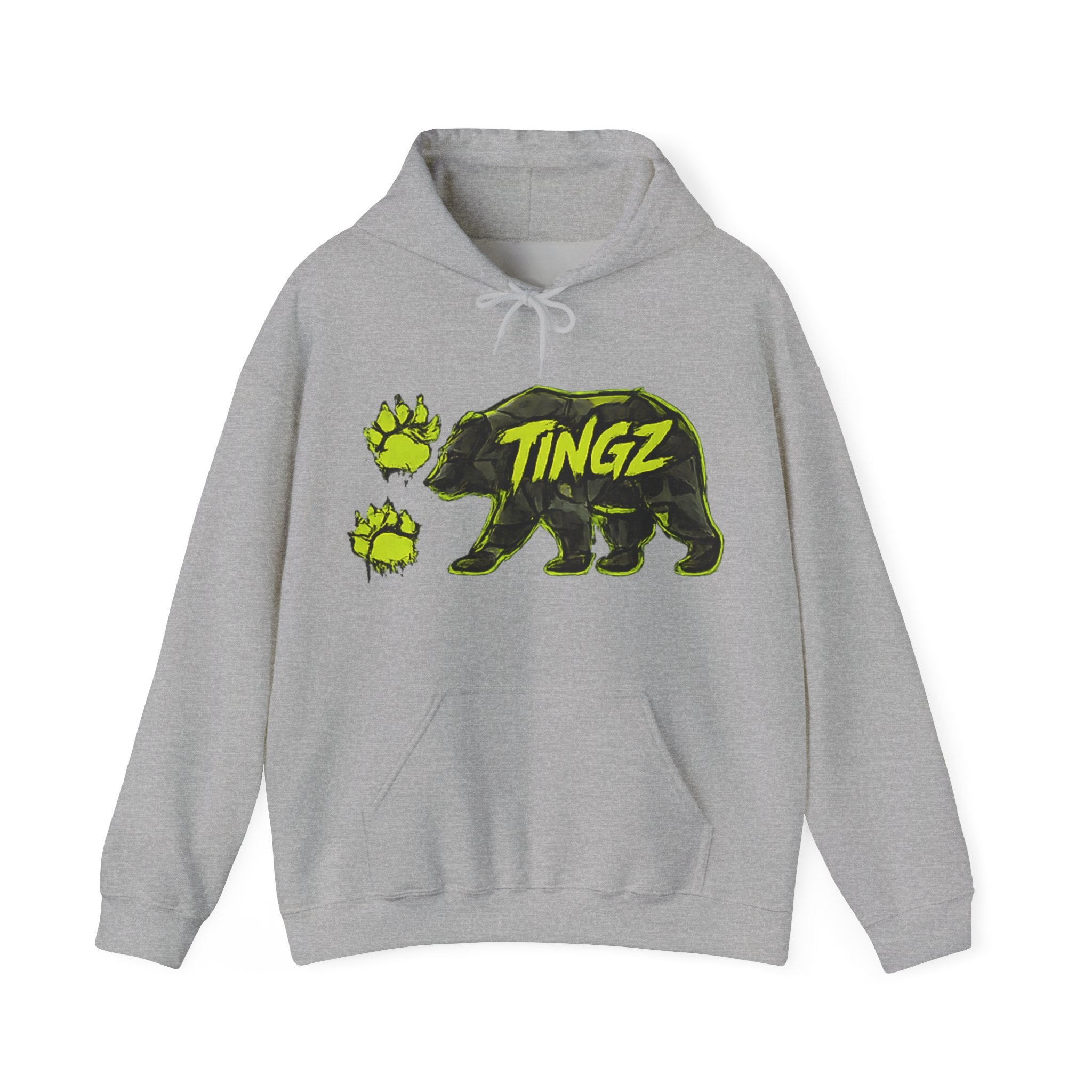 Bear TINGZ Graphic Unisex Heavy Blend Hoodie | Urban Streetwear Sweatshirt | Graffiti Animal Pullover