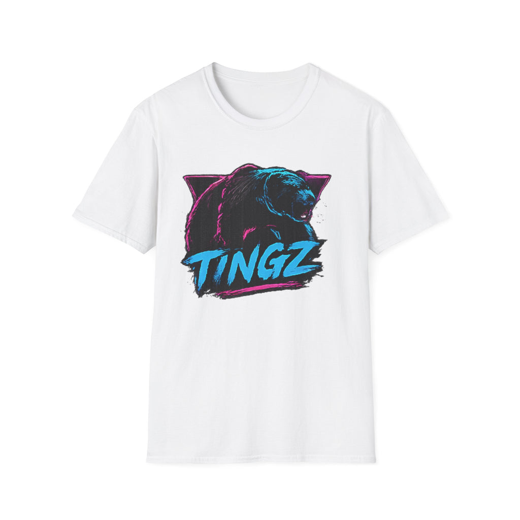 Bear TINGZ Graphic T-Shirt —  Retro Neon Crew Tee