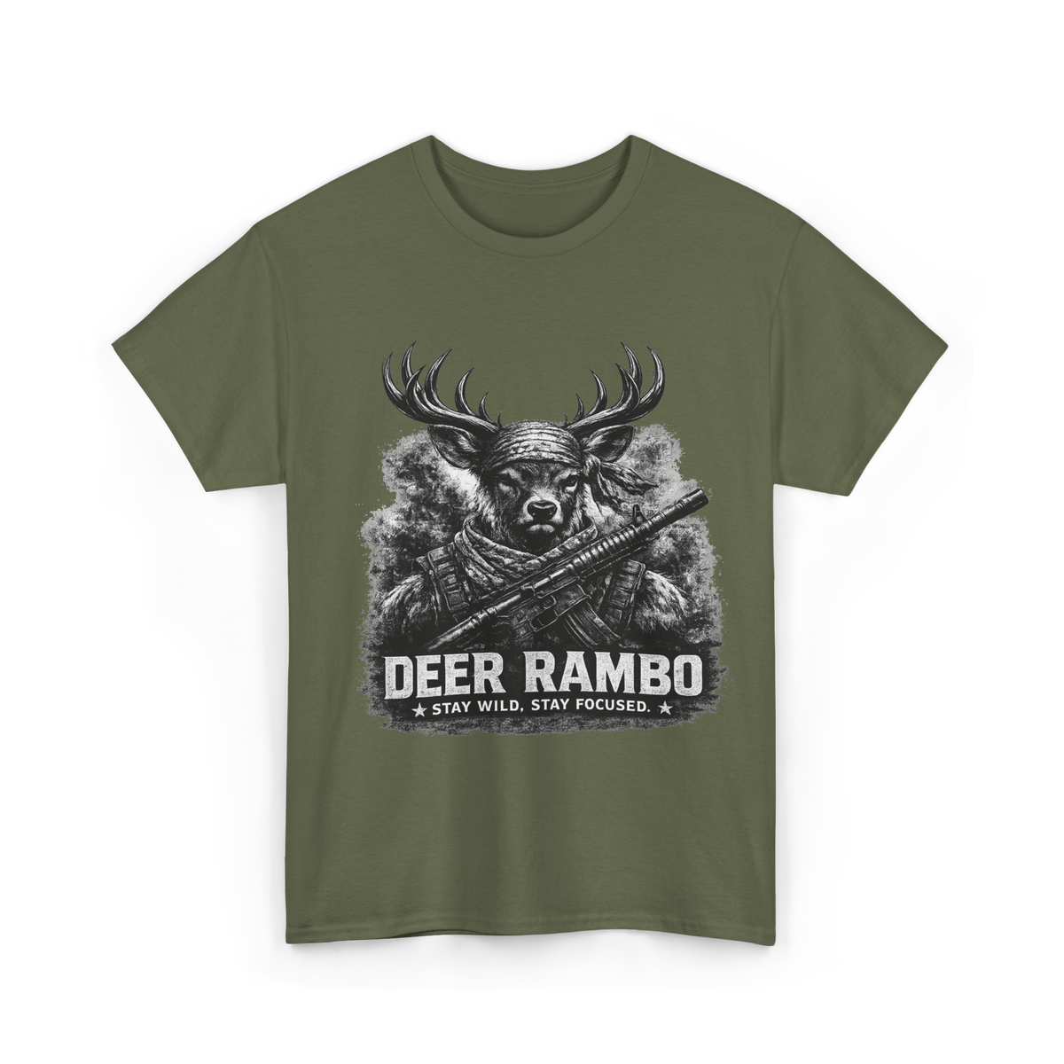 Deer Rambo Grey Stag T-Shirt