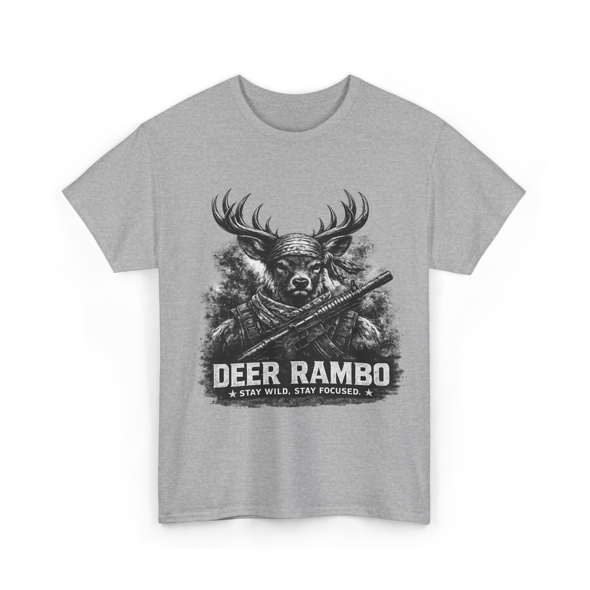 Deer Rambo Grey Stag T-Shirt