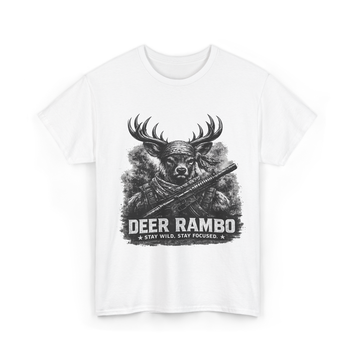 Deer Rambo Grey Stag T-Shirt