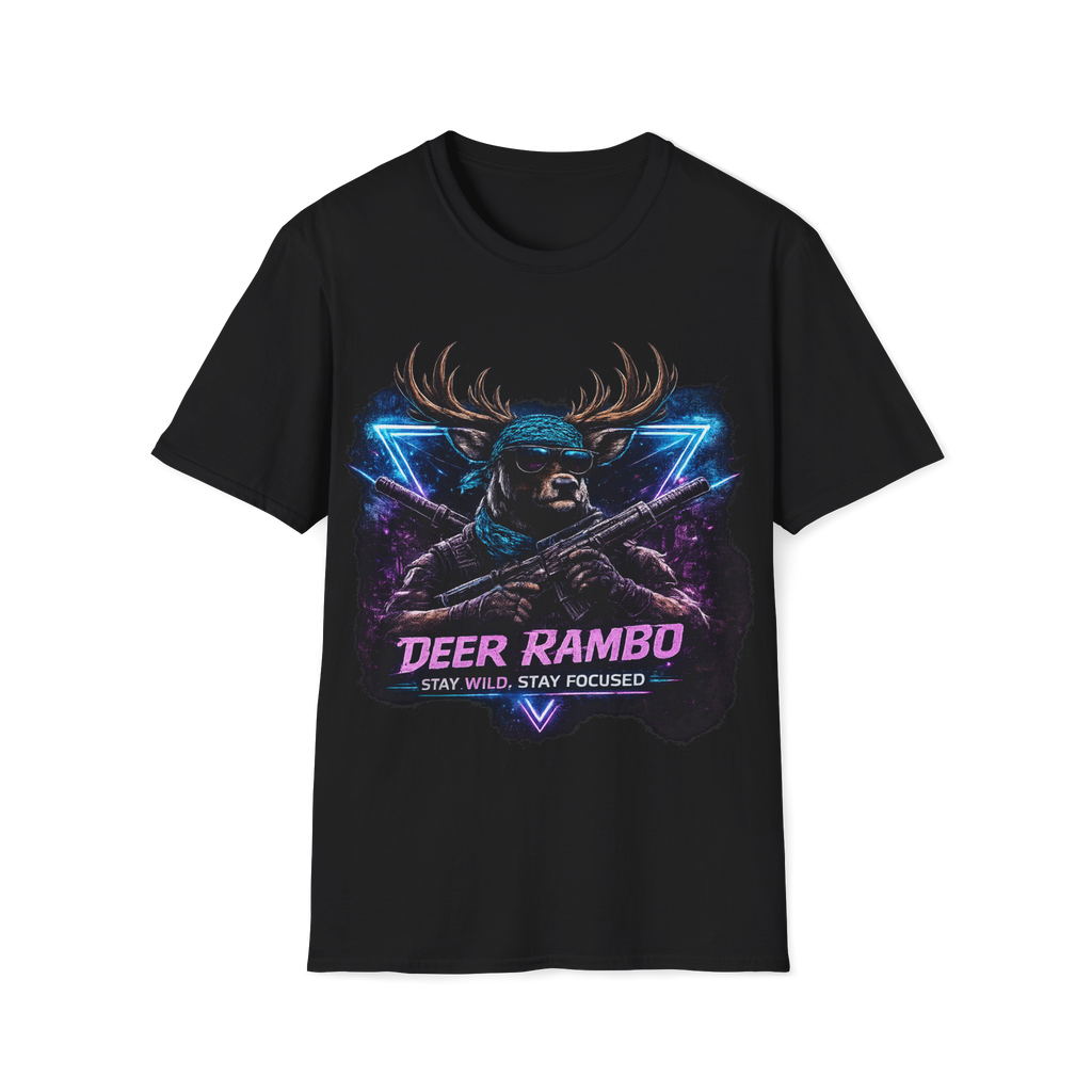 Deer Rambo Neon Stag T-Shirt