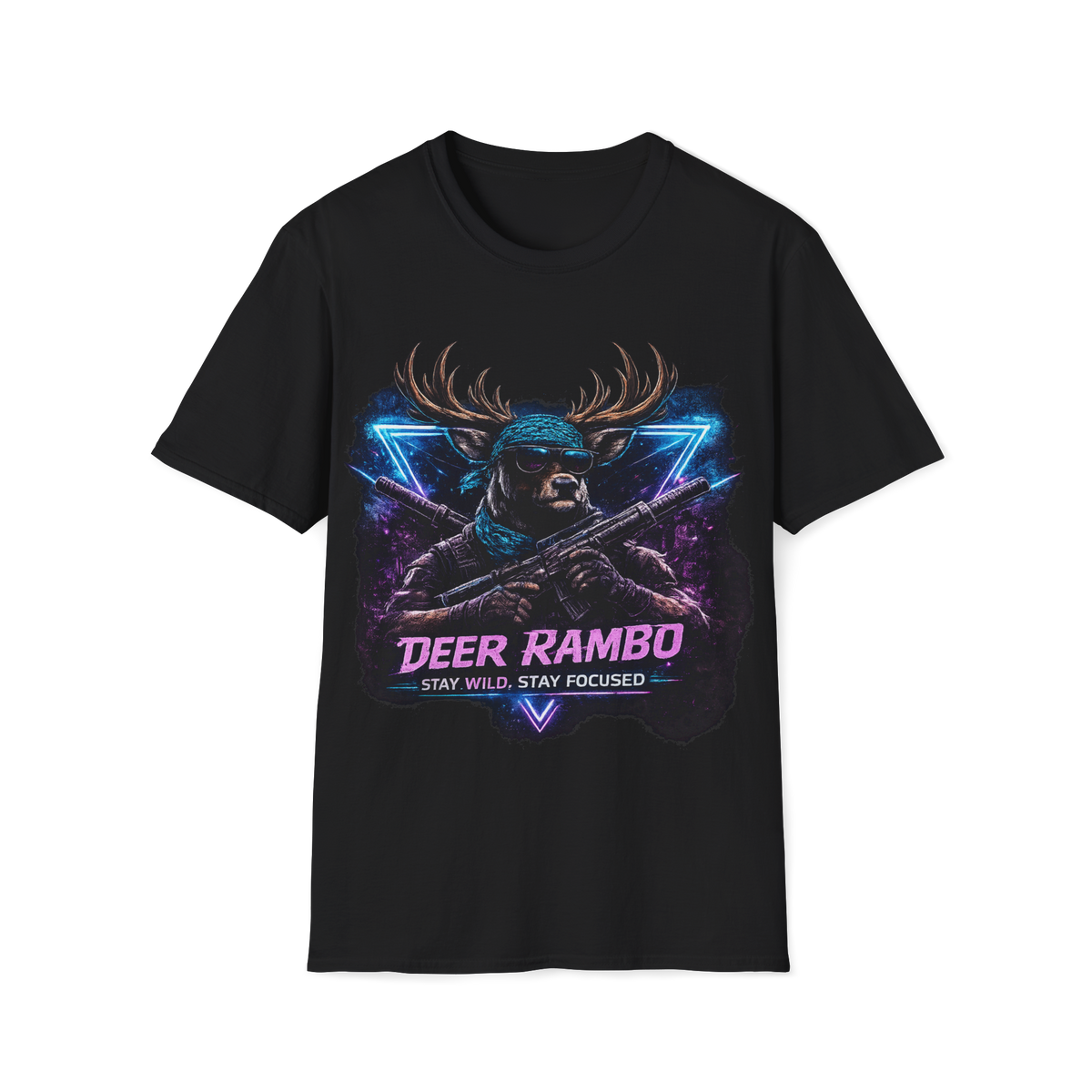Deer Rambo Neon Stag T-Shirt