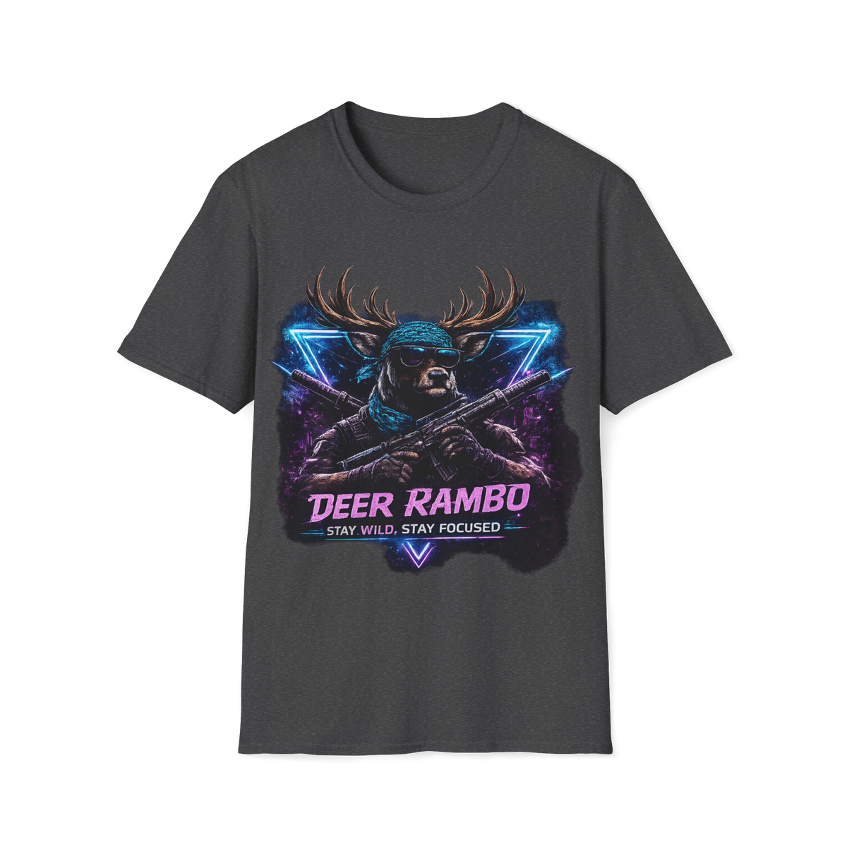 Deer Rambo Neon Stag T-Shirt