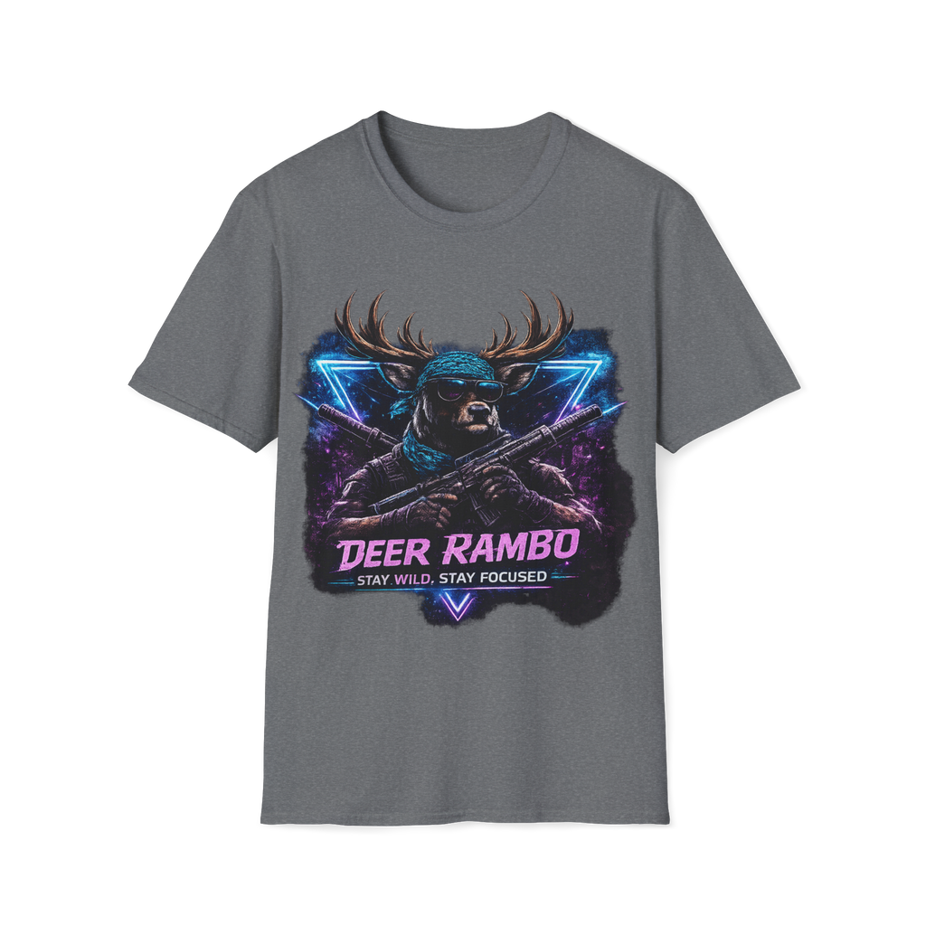 Deer Rambo Neon Stag T-Shirt