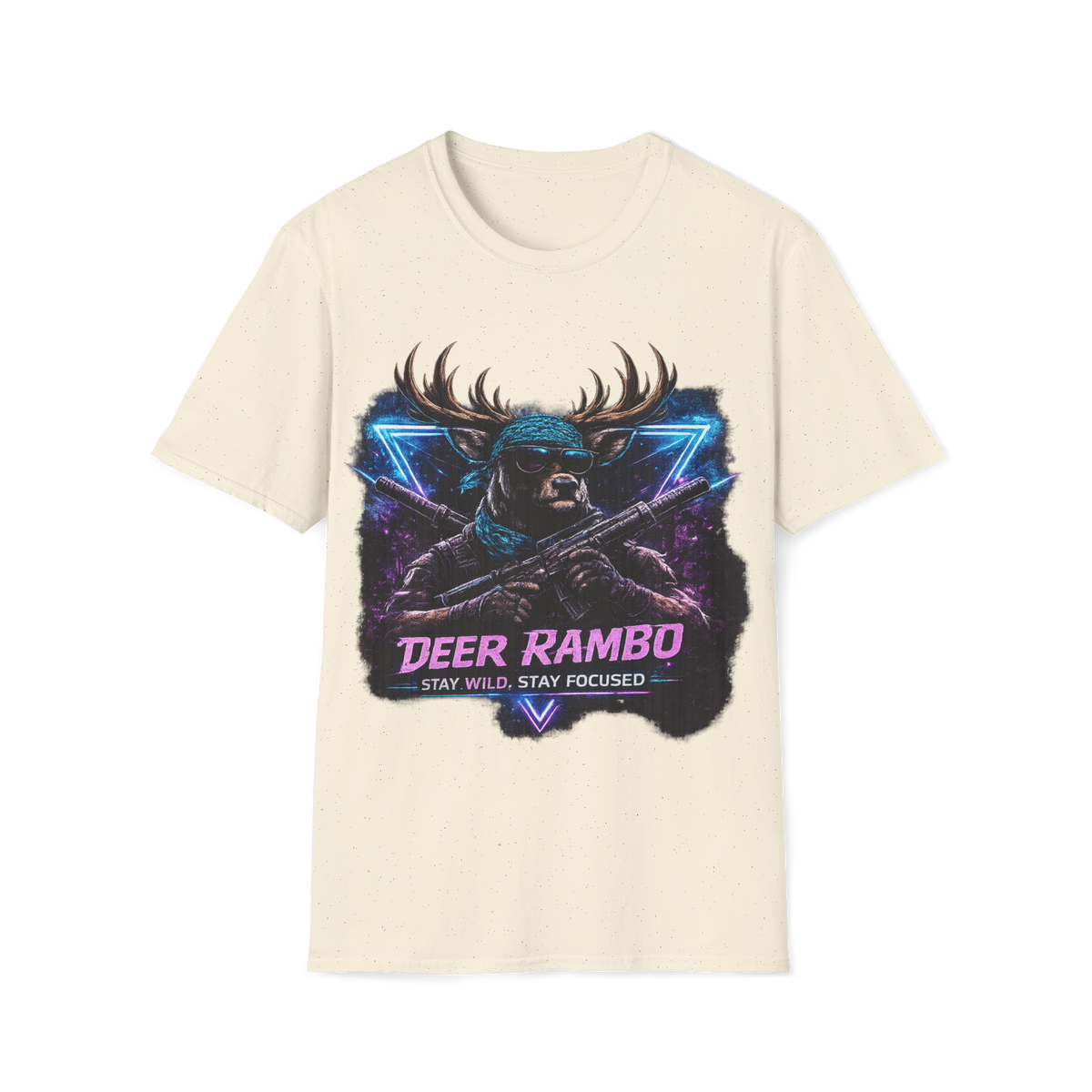 Deer Rambo Neon Stag T-Shirt