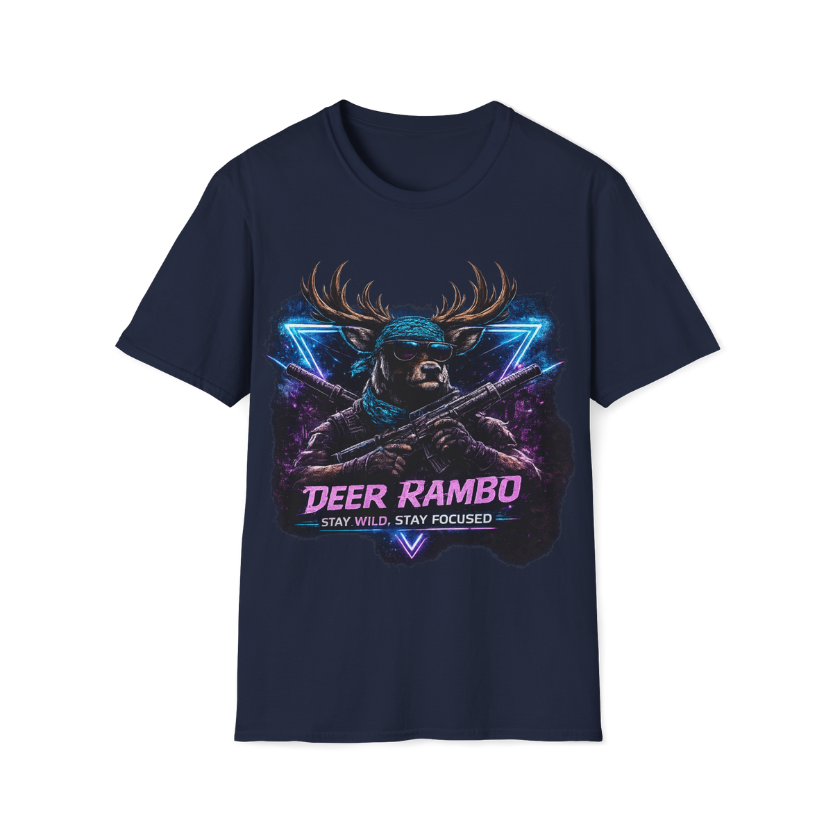 Deer Rambo Neon Stag T-Shirt