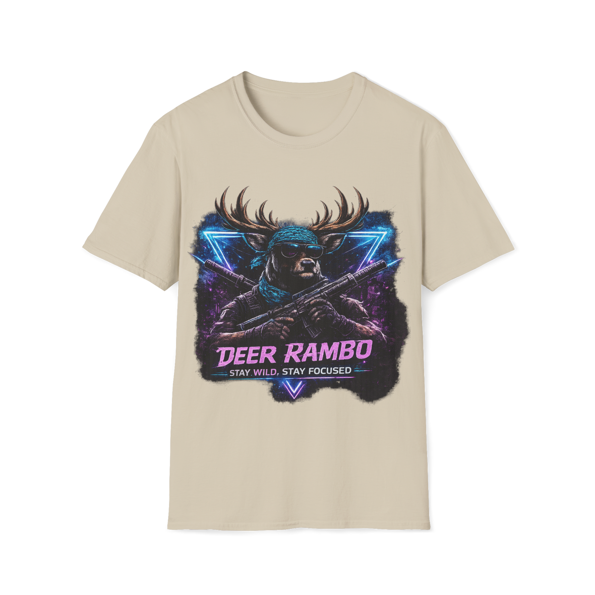 Deer Rambo Neon Stag T-Shirt