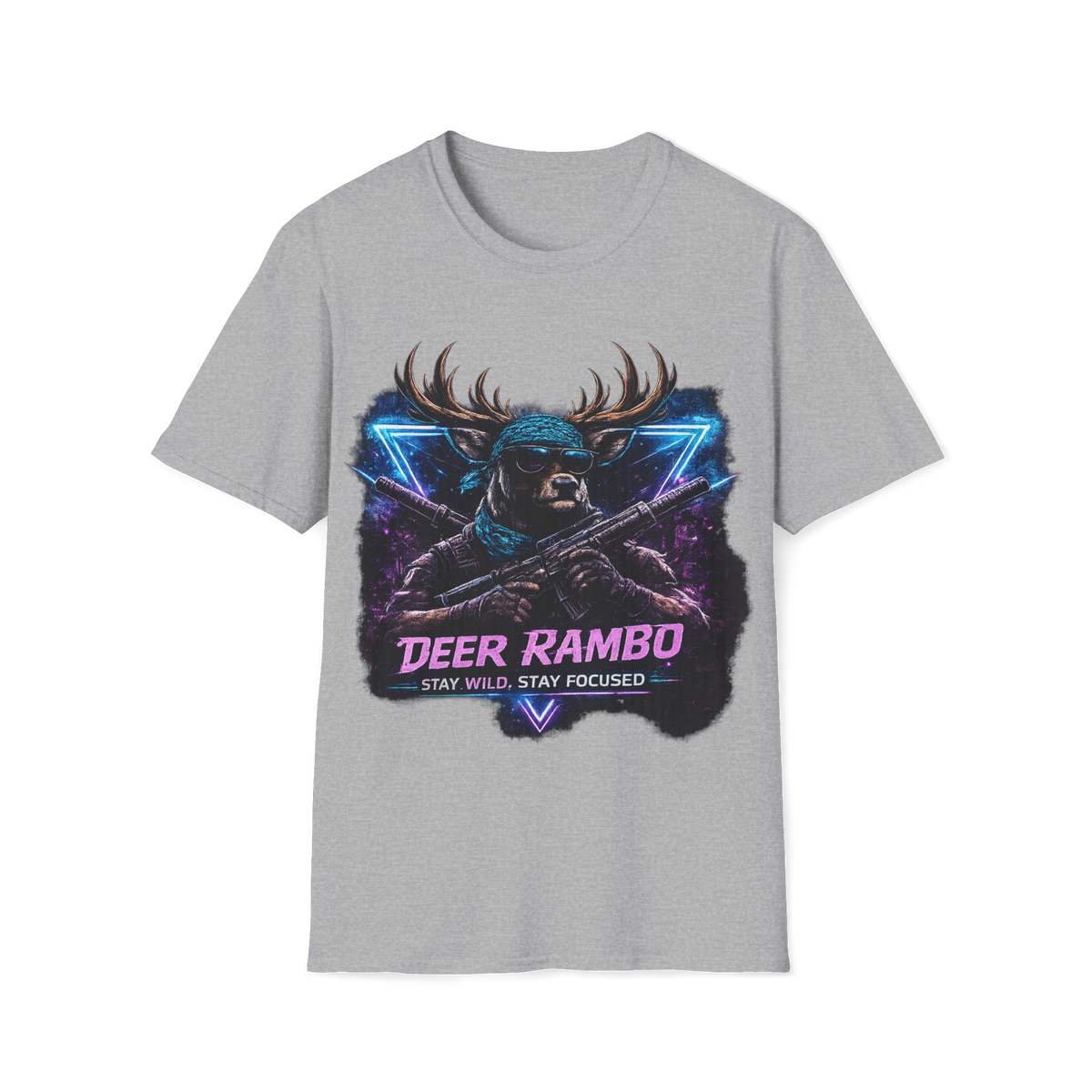 Deer Rambo Neon Stag T-Shirt