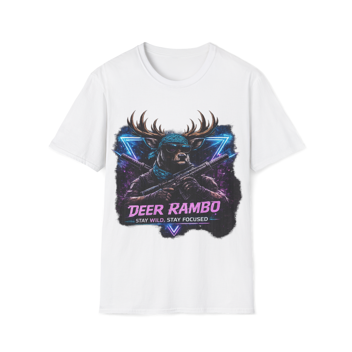 Deer Rambo Neon Stag T-Shirt